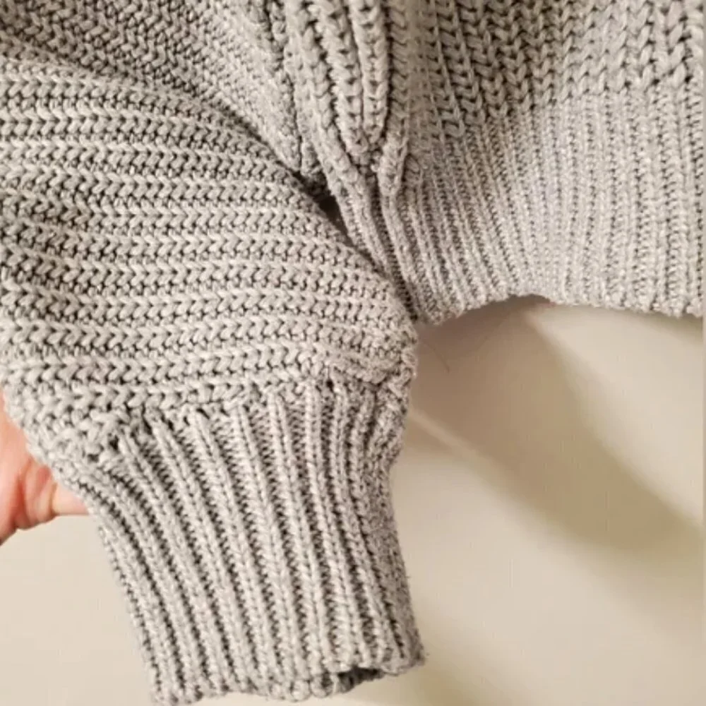 Pull&Bear Dolman Knitted Sweater | Gray | S